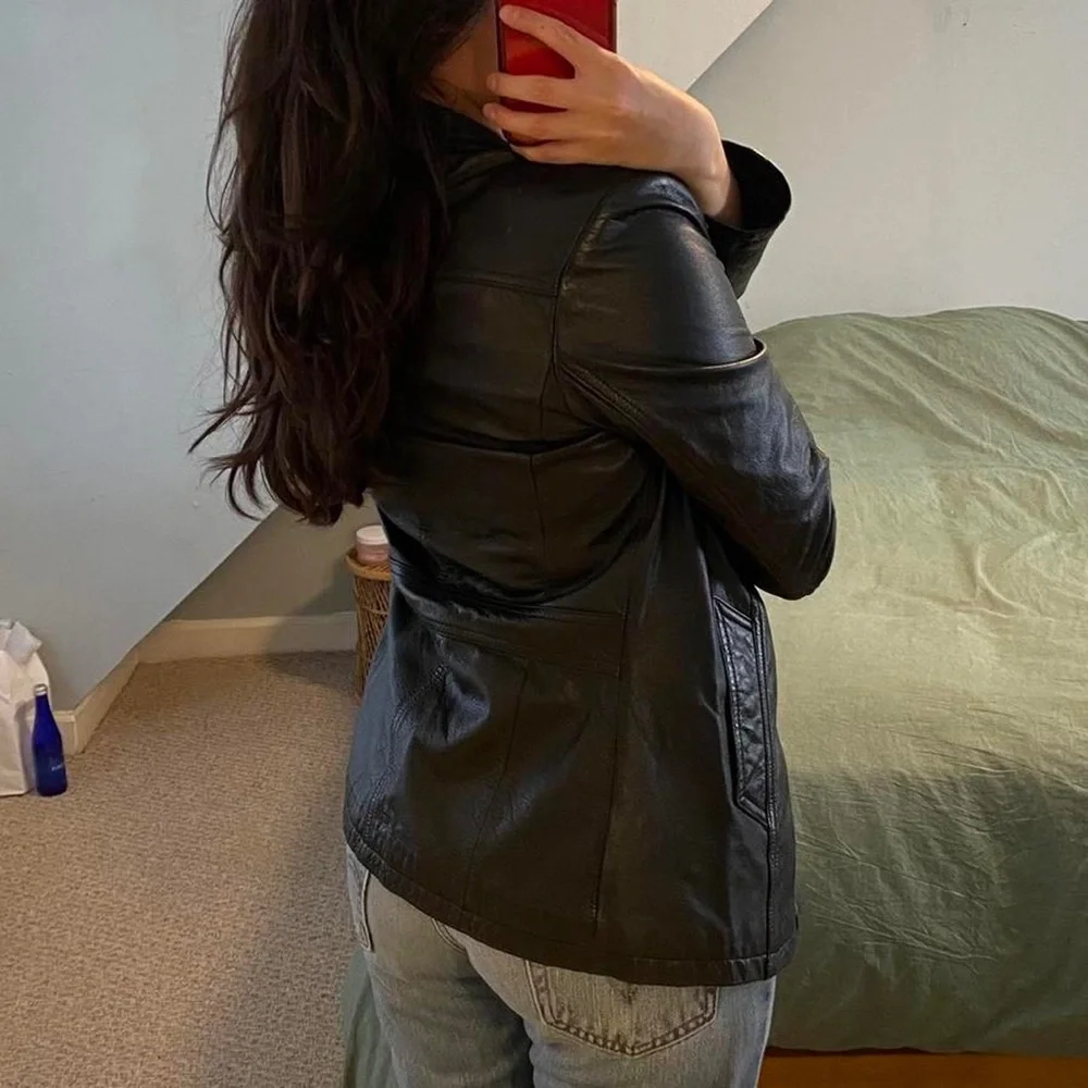 Vintage Maxima Black GENUINE LeathernJacket Women’s Size S Immaculate Condition - Picture 3 of 7